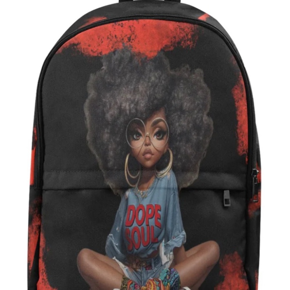 Urban Art Dope Soul Black and Red Backpack
